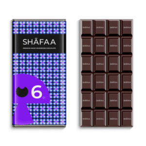 The Penis Envy Mushroom Chocolate Bar is developed for the chocolate connoisseur! Through collaborating with expert chocolatiers, SHAFAA has developed a premium quality, vegan dark chocolate bar. This tempered Callebaut chocolate is formulated to avoid the powdered texture and taste of mushrooms while maximizing the potency of the Penis Envy strain.